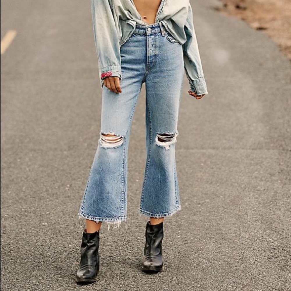 FREE PEOPLE Ranger Denim Kick Flare Jeans - 26